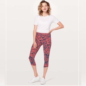 Lululemon All You Do Crop *19" Efflorescent Dark Canyon / Onyx Blue